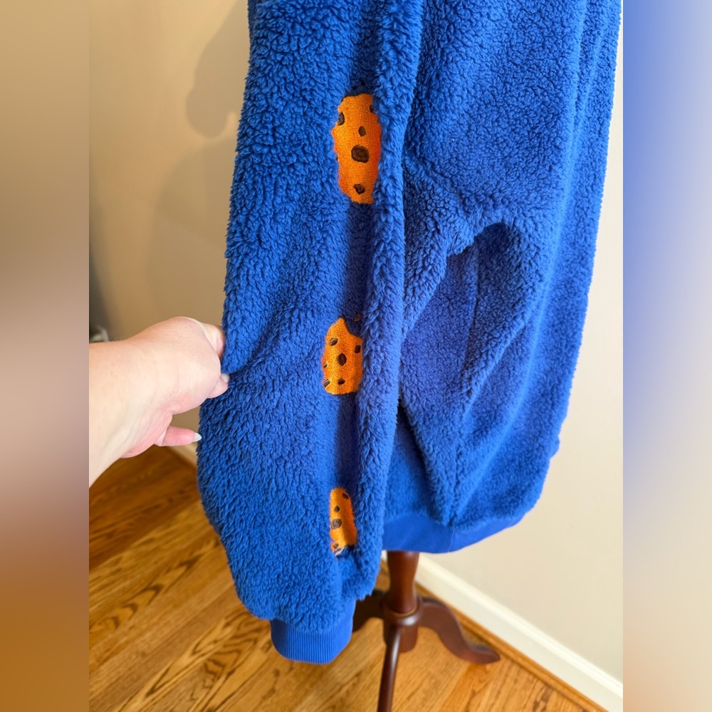 NWT Sesame Street Cookie Monster Sherpa Hoodie - Plus Size 3 (22-24, 3X) - Picture 6 of 16